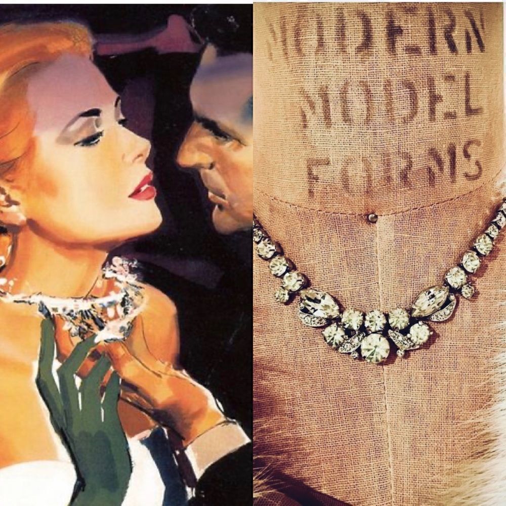 ♥️ Signed Eisenberg Ice Parure, earrings and necklace 1950s vintage play vids 🎼